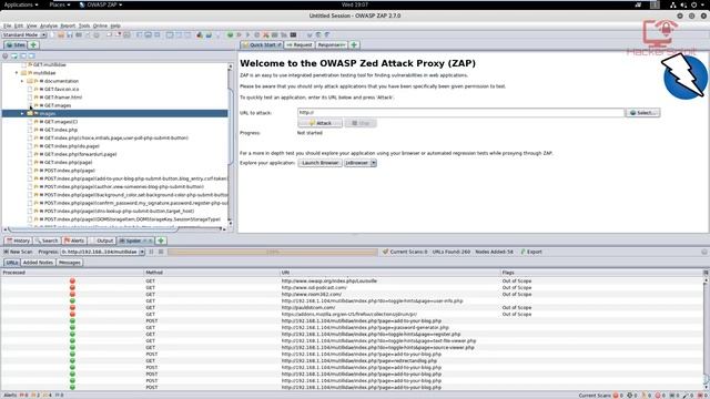 Web Application Penetration Testing    6   Discovering Hidden Files With ZAP 2020