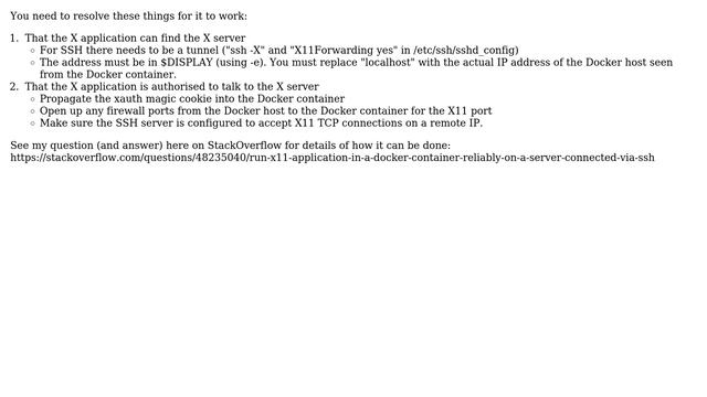 X11 forwarding from a docker container in remote server (3 Solutions!!)