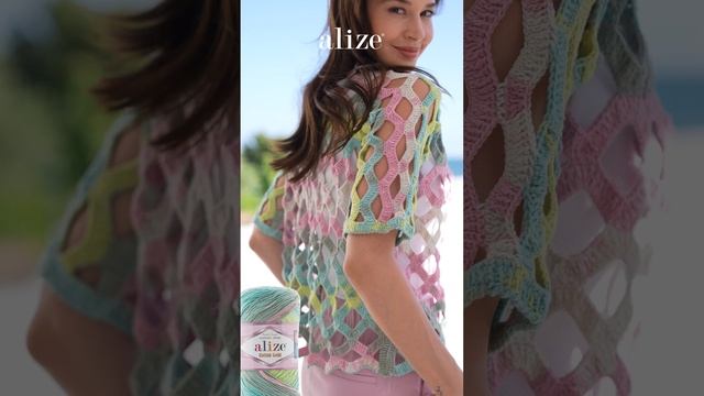 Alize Diva ve Alize Cotton Gold Batik ile Tığ işi Hırka, Bluz ve Elbise Örüyoruz
