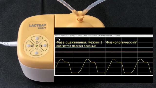 Сцеживание молокоотсосом LACTEA Smart. Органы управления