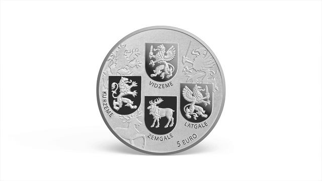 Kolekcijas monēta "Ģerboņu monēta" (3D)