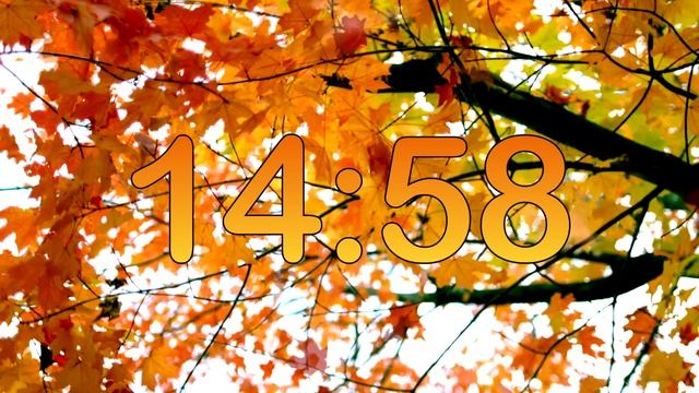 30 Minute Countdown Timer | Ambient Jazz Music with Relaxing Fall Background | Alarm at the End
