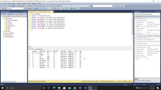 Important MathNumeric Functions AVGCOUNTSUMMAXMINRANDROUNDABSSQRTSQL
