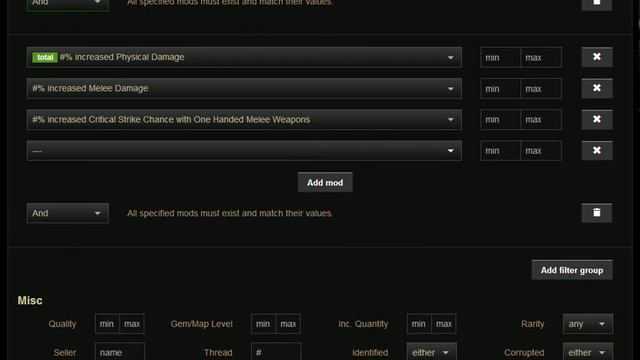 How to search at poe.trade
