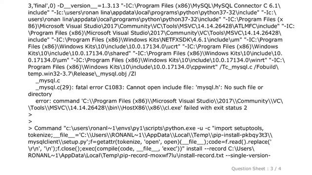 Django : Python 3.7, Failed building wheel for MySql-Python
