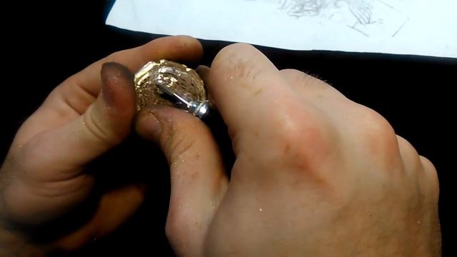 Мини "цуба"-гарда из латуни .
