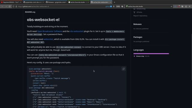 Emacs control OBS Studio with obs-cmd