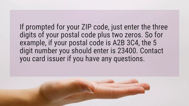 What is my 5 digit zip code Canada?