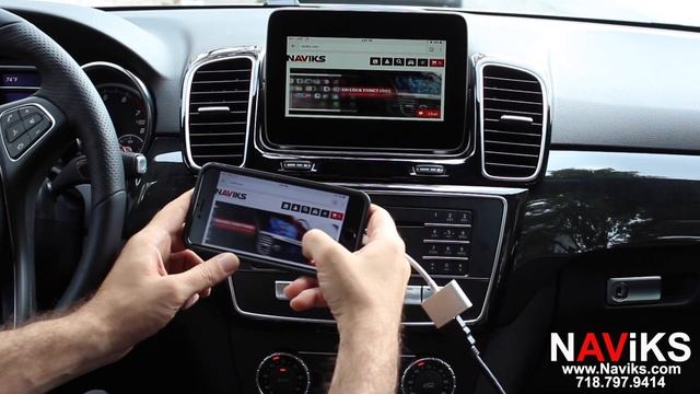 2016 Mercedes Benz GLE350 NAViKS HDMI Video Interface Add: Smartphone Mirroring