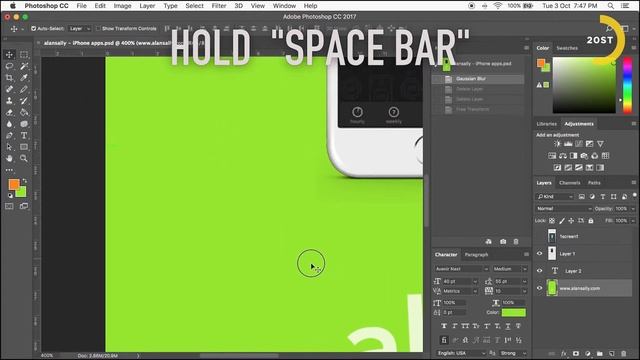 Navigate around Photoshop using the Hand tool | Adobe Photoshop Tutorial #14