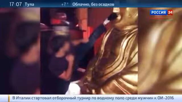 Дагестанец помочился на статую Будды и был поставлен на колени в Калмыкии 2016