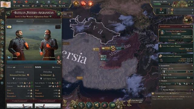Starting World War Together With Russia As Iran- Victoria 3 1.5 Persia