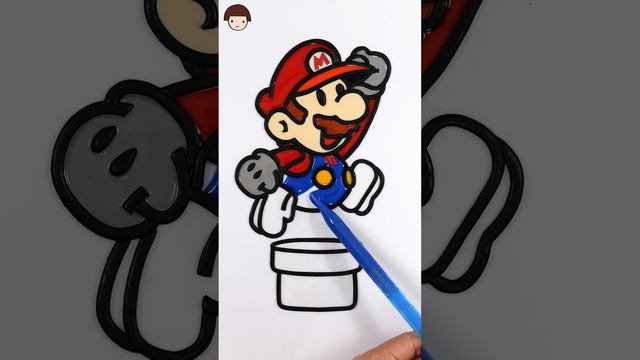 Super Mario With Jelly   Coloring, Painting, drawing, Super Mario Bros #shorts
