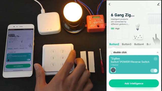 LoraTap ZigBee 3.0 Tuya Smart Life 6 Button Gang Scene Magnetic Remote Control Switch SS9600ZB