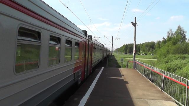 Электропоезд ЭД4М-0283 перегон Бронницы - Фаустово