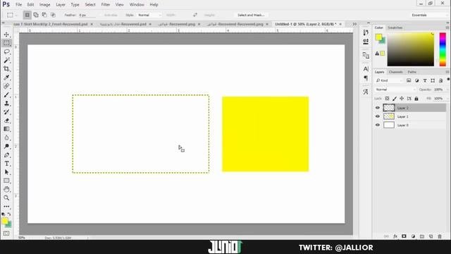 RECTANGLE MARQUEE TOOL PHOTOSHOP - TUTORIAL EASY