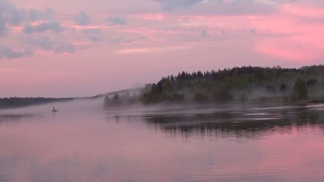 Закат на реке Свирь