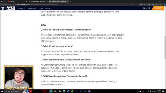 Rocket League Has Removed Player To Player Trading.... Is This The End?