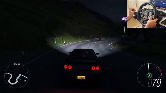 Nissan Skyline R33 GTR - Forza Horizon 4 - Logitech g29 gameplay