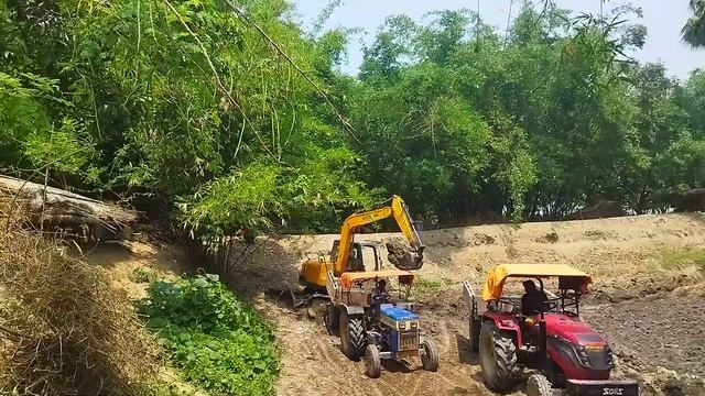 swaraj 744 fe tractor | Hyundai 80_7 | tractor video | pokland | new tractor video | JM Bangla ||