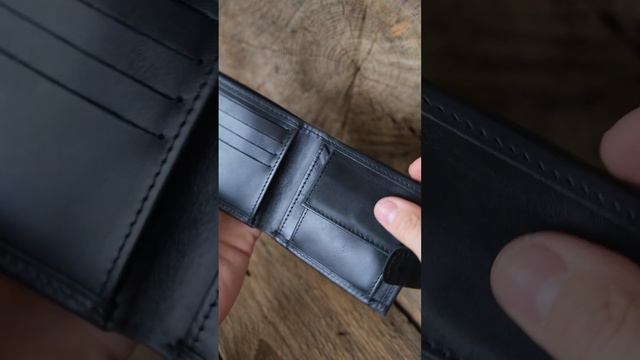 Кошелек Вермонт из натуральной кожи черного цвета