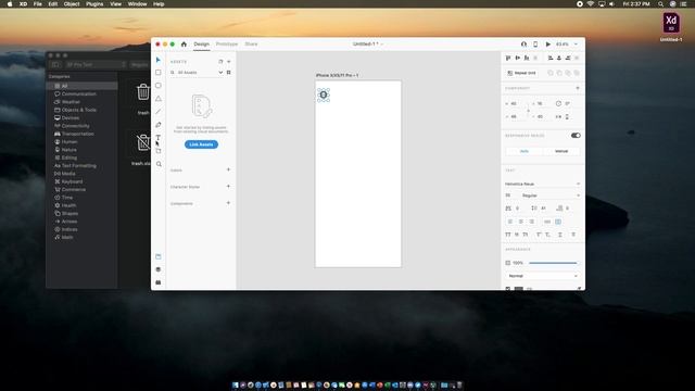 How to use SF Symbols in Adobe XD