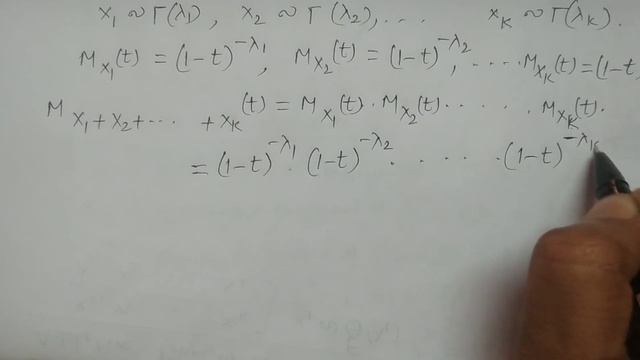 Additive Property of Gamma distribution  - BSc Statistics