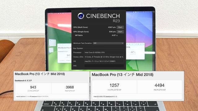ヤフオクで中古の MacBookPro 2018 第８世代Core i5搭載!! を購入!! やっぱり最高!!