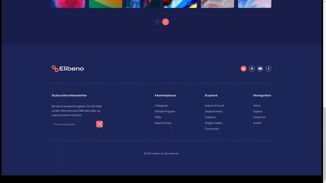 Elibeno- NFT Marketplace Figma Template blockchain nft market