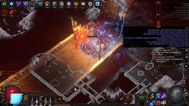 Path of Exile - Scourge League - Crit CI Lightning Tendrils Occultist Gameplay 1