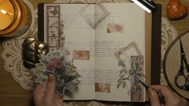ASMR ?Just Listen And Try To SleepㅣVintage Scrapbookingㅣ4KㅣNo BGMㅣJournalingㅣPaper SoundsㅣRelax