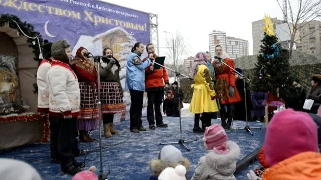 Рождественский праздник у храма мц. Татианы 8.01.2013 г.