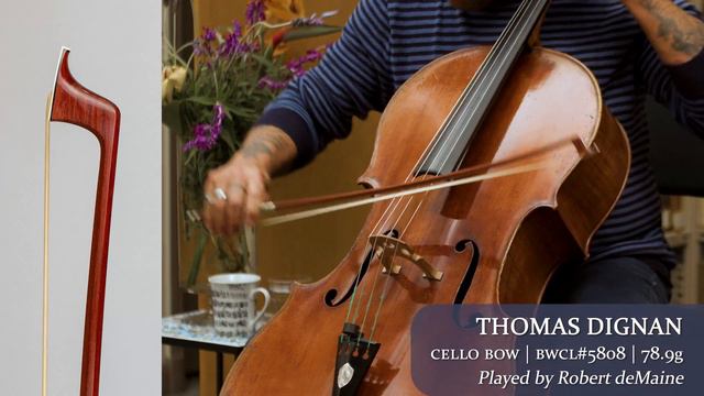 Thomas Dignan cello bow #/958 Robert deMaine / at the Metzler Violin Shop