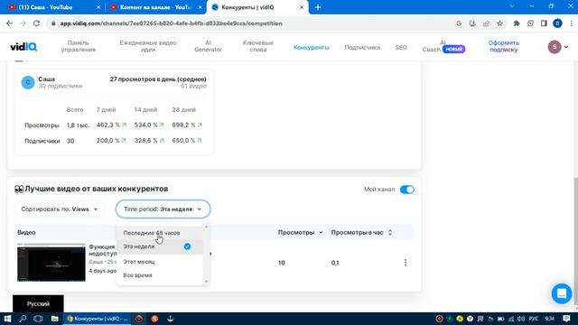 Как набрать просмотры на ютубе vidiq?