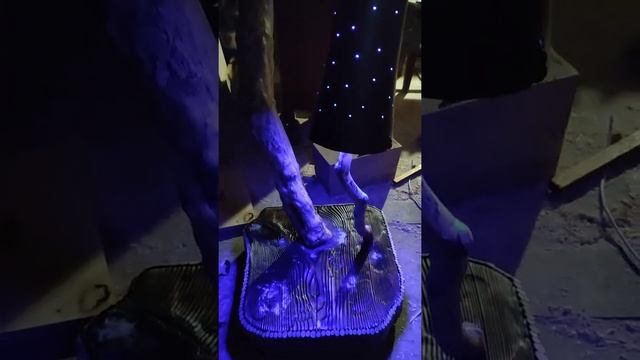 напольный торшер из дерева Кодама - основание