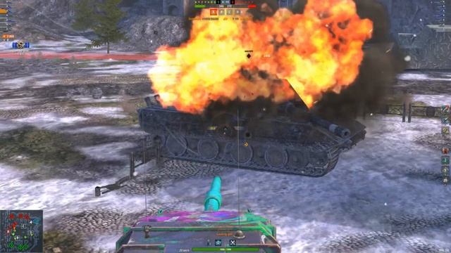 WOT Blitz Waffenträger auf E 100 2.0