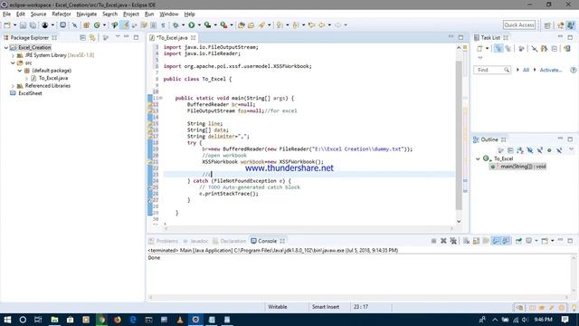 Writing file to Excel using Apache poi