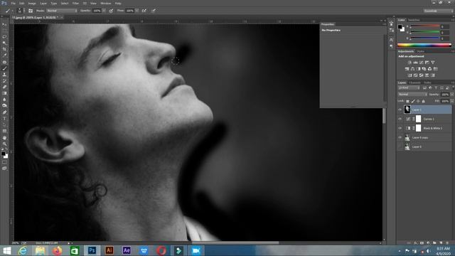 How to make - Dark Faded Dramatic color Effect - Black and white portrait - Photoshop tutorial