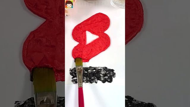 Social Media Apps, Reverse Painting With Beads, Oddly satisfying, youtube logo art