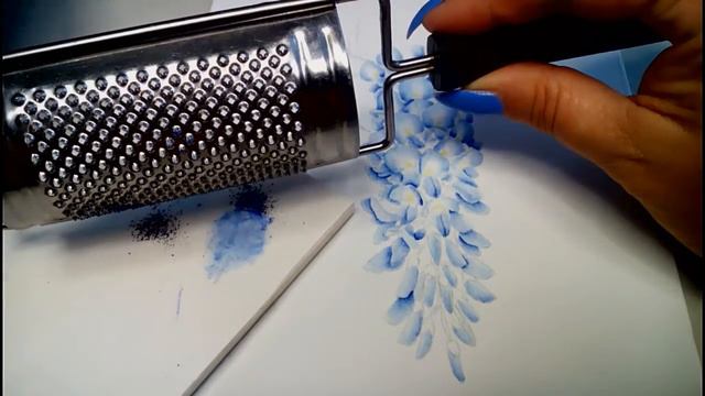 How To Paint A Wisteria With Inktense In Blue