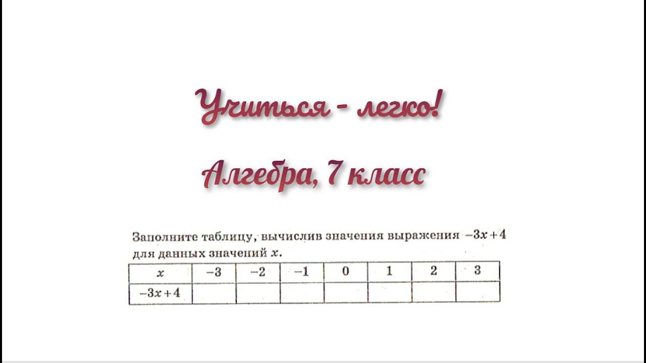 Алгебра, подробный разбор задачи на тему "нахождение значения выражения", 7 класс