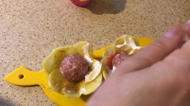 Картофельный цветок с мясом "Объедение!" Быстро, вкусно, празднично!!!