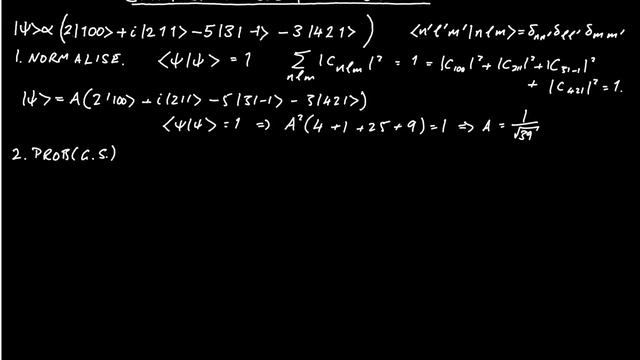 Excited state of hydrogen atom: example problem (PHAS3226 Video 8)