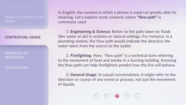 Understanding "Flow Path" in English