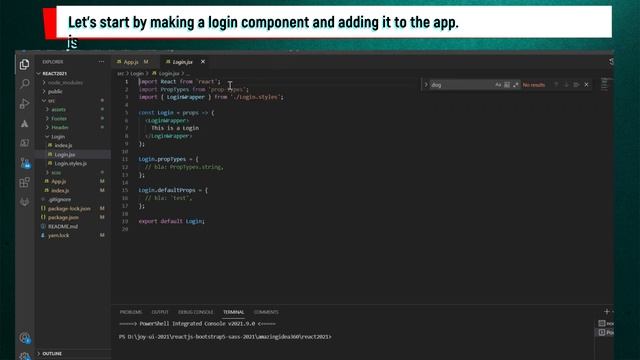 edupro hub #4 - working with Bootstrap, React and SASS - part 3 | Creating react components