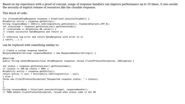 Code Review: Efficiently using Apache HttpClient in multithreaded environment (2 Solutions!!)