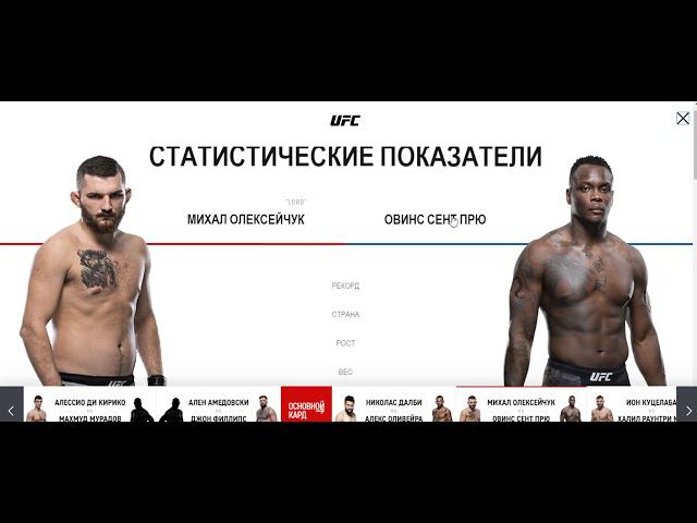 Прогноз MMABets UFC on ESPN+ 18: Олексейчук-СенПрю, Далби-Оливейра. Выпуск №166. Часть 4/6