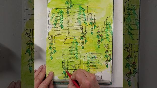 A4 Art Journal Page Using Personal Impressions Woodless Watercolour Pencils