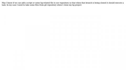 Pre-Clone task in mercurial when cloning