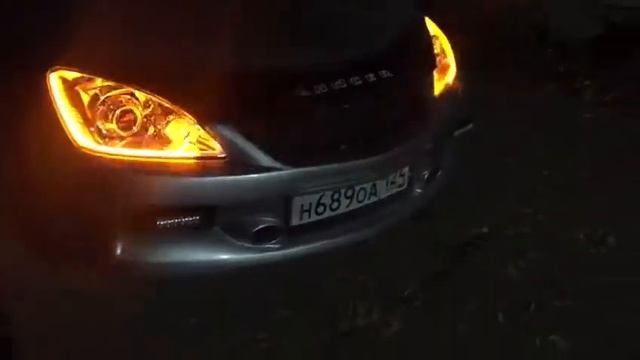 Габариты и бегающий поворотник на Mitsubishi Lancer IX